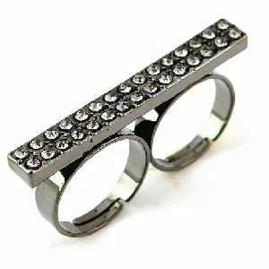Fation Tow Finger Rings,double ring