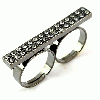 Fation Tow Finger Rings,double ring