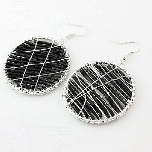 Glass Big Circle Earrings