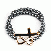 Fashion Alloy Cross And Figure 8 Bicyclic Beads Bracelets